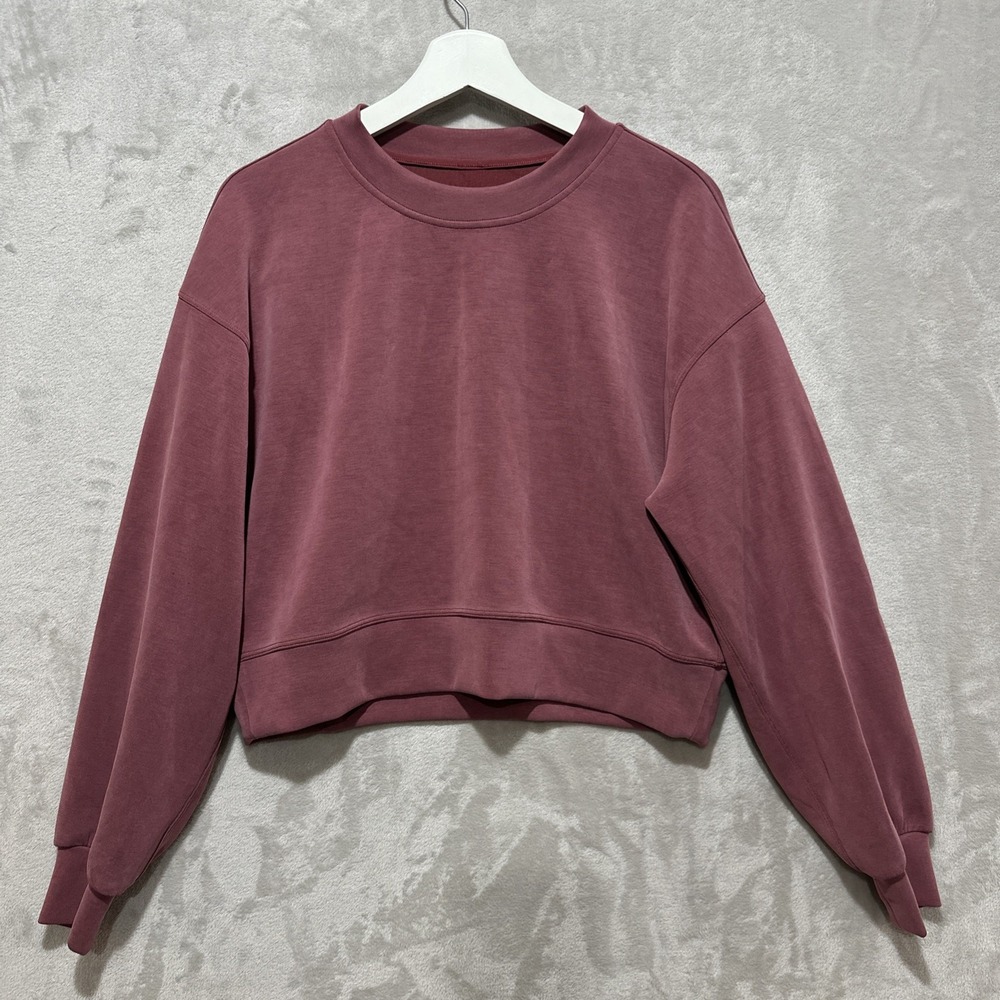 Lululemon Softstreme Perfectly Oversized Cropped‎ Crewneck Top Sweatshirt